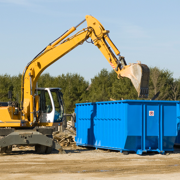 are there any restrictions on where a residential dumpster can be placed in Venersborg